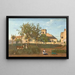 Rosny Seine-et-Oise Kirche des Dorfes Ansicht aufgenommen vom Obstgarten von Frau Osmond - Jean-Baptiste-Camille Corot — gerahmtes Bild an der Wand