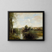 Seine und alte Brücke in Limay - Jean-Baptiste-Camille Corot — gerahmtes Bild an der Wand