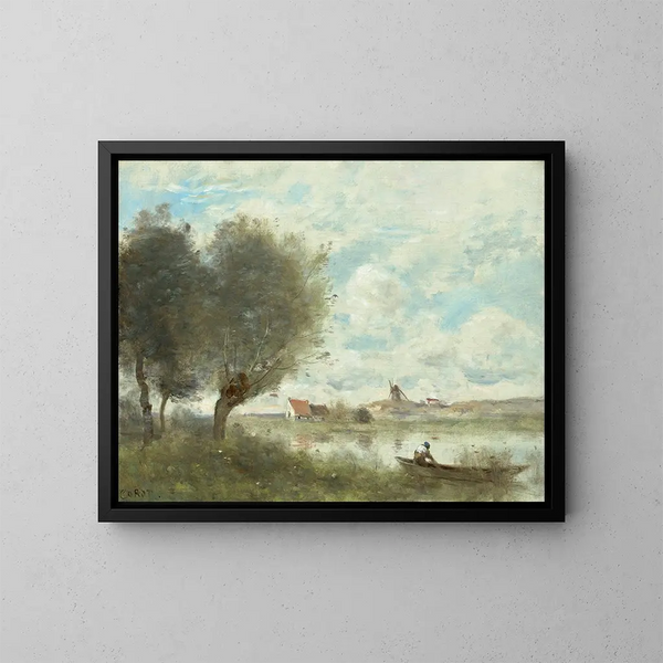 Souvenir d'Ault - Jean-Baptiste-Camille Corot — gerahmtes Bild an der Wand