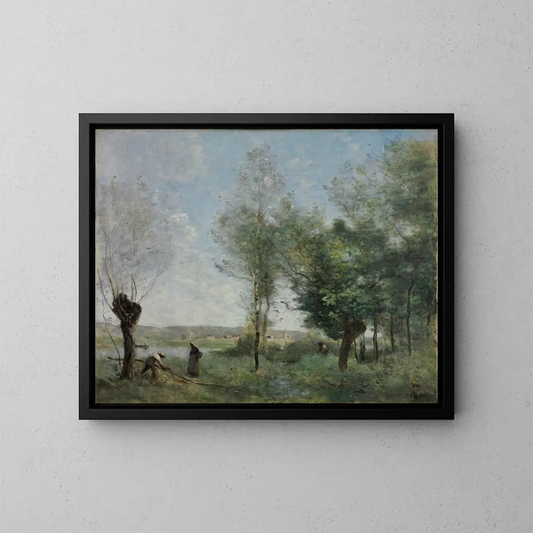 Souvenir de Coubron - Jean-Baptiste-Camille Corot — gerahmtes Bild an der Wand