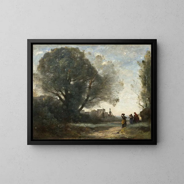 Souvenir de Terracina - Jean-Baptiste-Camille Corot — gerahmtes Bild an der Wand