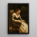 La Lettre - Jean-Baptiste-Camille Corot — gerahmtes Bild an der Wand