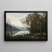 Der ankernde Boot-Souvenir eines italienischen Sees - Jean-Baptiste-Camille Corot — gerahmtes Bild an der Wand