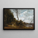 Drei Bäuerinnen bei einem Wald - Jean-Baptiste-Camille Corot — gerahmtes Bild an der Wand