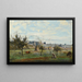 Ein Dorf in der Umgebung von Mantes - Jean-Baptiste-Camille Corot — gerahmtes Bild an der Wand