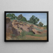 Versant rocheux - Jean-Baptiste-Camille Corot — gerahmtes Bild an der Wand