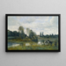 Ville d'Avray L'abreuvoir des chevaux - Jean-Baptiste-Camille Corot — gerahmtes Bild an der Wand