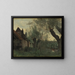 Saules und Bauernhof in Sainte-Catherine-les-Arras - Jean-Baptiste-Camille Corot — gerahmtes Bild an der Wand