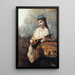 Junge Frau mit Mandoline - Jean-Baptiste-Camille Corot — gerahmtes Bild an der Wand