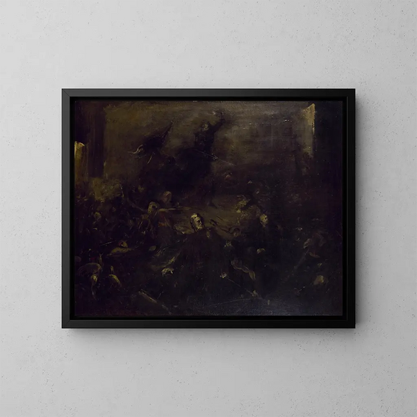 Allegorie politique mit Porträt von Victor Hugo - Jean-Baptiste Carpeaux — gerahmtes Bild an der Wand