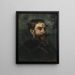 Mann mit braunem Bart - Jean-Baptiste Carpeaux — gerahmtes Bild an der Wand