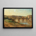 Italienisches Landschaftsgemälde mit Brücke - Jean-Baptiste Carpeaux — gerahmtes Bild an der Wand