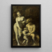 Merkur, Venus und die Liebe nach Corrège - Jean-Baptiste Carpeaux — gerahmtes Bild an der Wand