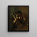 Kopf einer alten italienischen Frau, genannt Mère de la Palombella - Jean-Baptiste Carpeaux — gerahmtes Bild an der Wand