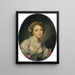 Mädchen mit einem Tuch aus Gaze - Jean-Baptiste Greuze — gerahmtes Bild an der Wand