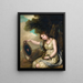 Junge sitzende Mädchen - Jean-Baptiste Greuze — gerahmtes Bild an der Wand