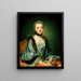 Portrait von Marie Angélique Vrany de Varennes Mme Georges Gougenot de Croissy - Jean-Baptiste Greuze — gerahmtes Bild an der Wand