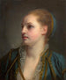 Vermutetes Porträt von Mademoiselle Clairon - Jean-Baptiste Greuze — Ansicht des Kunstwerks