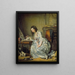 Der zerbrochene Spiegel - Jean-Baptiste Greuze — gerahmtes Bild an der Wand