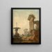 Personnages orientaux dans des ruinen antiques - Jean-Baptiste Hilaire — gerahmtes Bild an der Wand
