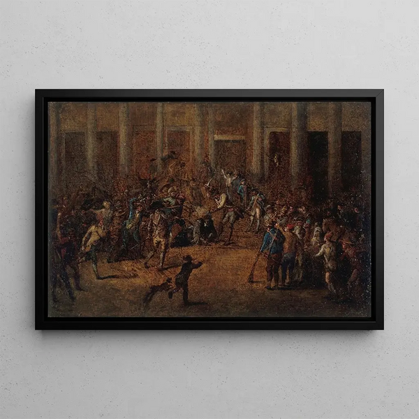JeanBaptiste Lallemand - La mort de Flesselles prvt des marchands devant lHtel de Ville le 14 juillet 1789 actuel 4me arrondissement.webp