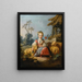Eine junge Schäferin - Jean-Baptiste Le Prince — gerahmtes Bild an der Wand