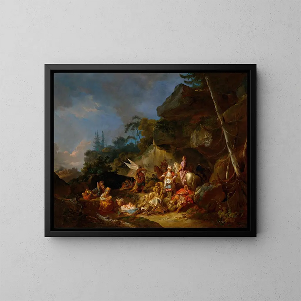 Das tartarische Lager - Jean-Baptiste Le Prince — gerahmtes Bild an der Wand