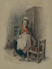 Frau näht - Jean-Baptiste Madou — Ansicht des Kunstwerks