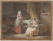Innentafel mit einer jungen Frau und einer Amme, die einem Kind zu essen gibt - Jean-Baptiste Mallet — Ansicht des Kunstwerks