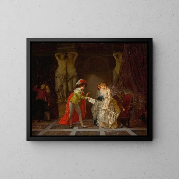 La Lettre - Jean-Baptiste Mallet — gerahmtes Bild an der Wand