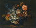 Naturstillleben mit Lilien, Geißblatt und anderen Blumen in einer Vase auf einer Fensterbank - Jean-Baptiste Monnoyer — Ansicht des Kunstwerks