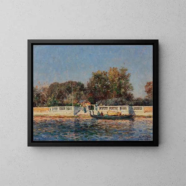 Der öffentliche Park in Venedig - Jean-Baptiste Olive — gerahmtes Bild an der Wand