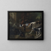 Hunde mit Wild und Wildvögeln - Jean-Baptiste Oudry — gerahmtes Bild an der Wand