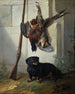 Der Teckel Pehr mit erlegtem Wild und einer Flinte - Jean-Baptiste Oudry — Ansicht des Kunstwerks
