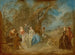 Ein elegantes Unternehmen in einem Park - Jean-Baptiste Pater — Ansicht des Kunstwerks