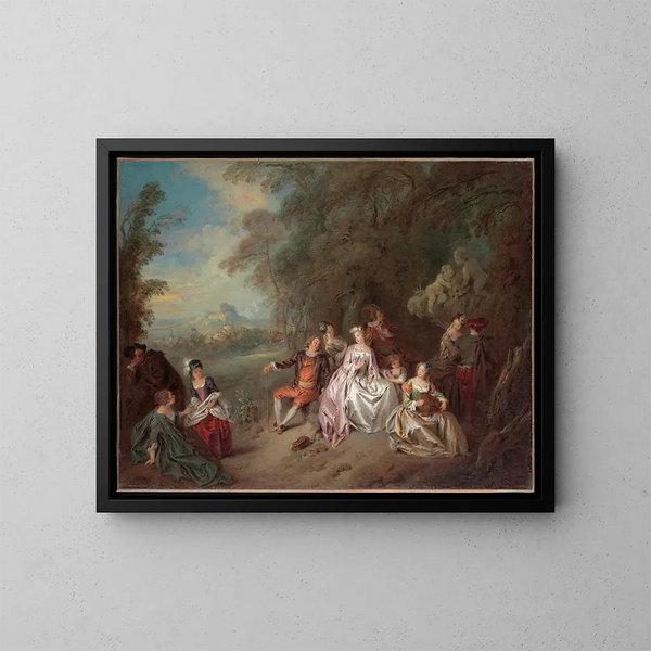 Konzert im Freien - Jean-Baptiste Pater — gerahmtes Bild an der Wand