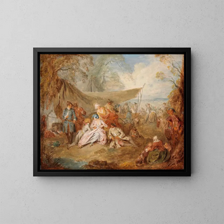 JeanBaptiste Pater - Figures Resting in a Military Encampment.webp