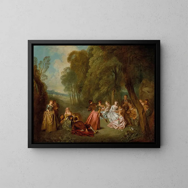 Les divertissements champêtres - Jean-Baptiste Pater — gerahmtes Bild an der Wand