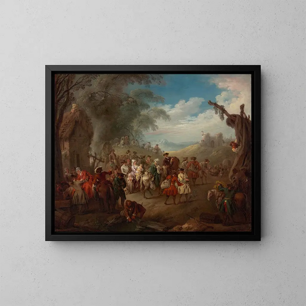 Truppen in Bewegung - Jean-Baptiste Pater — gerahmtes Bild an der Wand