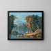 Ein Paar Hirten in einer bergigen Landschaft - Jean-Baptiste Pillement — gerahmtes Bild an der Wand