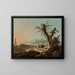 Ziegenhirten in einer felsigen Landschaft - Jean-Baptiste Pillement — gerahmtes Bild an der Wand