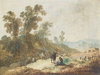 JeanBaptiste Pillement - Paysage montagneux Pastoral Landscape.webp