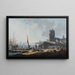 Szenen am Hafen bei ruhigem Wetter - Jean-Baptiste Pillement — gerahmtes Bild an der Wand