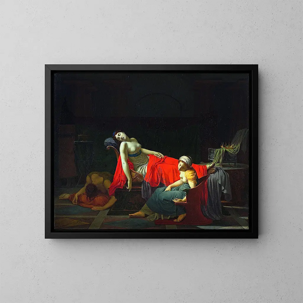 Die Tod von Kleopatra - Jean-Baptiste Regnault — gerahmtes Bild an der Wand