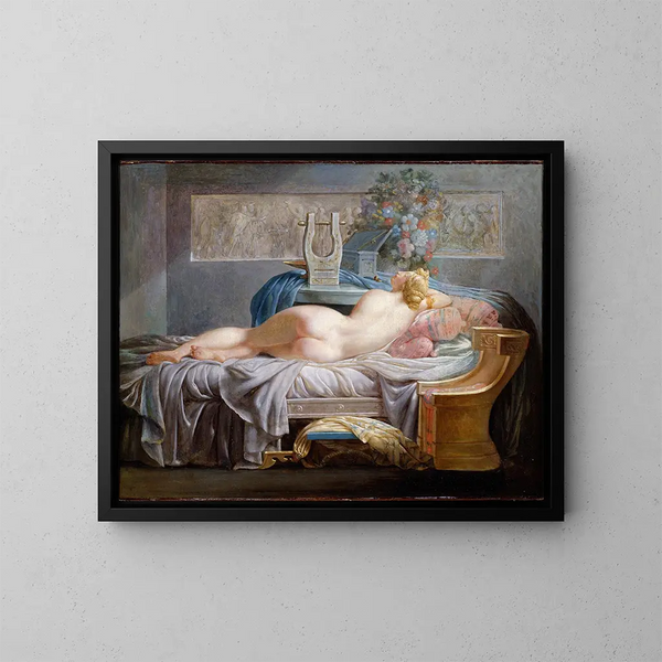 Sappho - Jean-Baptiste Regnault — gerahmtes Bild an der Wand