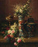 Japanisches Vase mit Rosen, Pfingstrosen und Vergissmeinnicht - Jean-Baptiste Robie — Ansicht des Kunstwerks