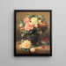 Naturmorte mit Rosen und Himbeeren - Jean-Baptiste Robie — gerahmtes Bild an der Wand