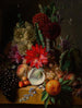 Stillleben mit Blumen und Früchten auf einer Kante - Jean-Baptiste Robie — Ansicht des Kunstwerks