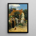 Eine Pause im Dorf - Jean-Baptiste Édouard Detaille — gerahmtes Bild an der Wand