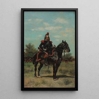 JeanBaptiste douard Detaille - Mounted Dragoon Officer.webp